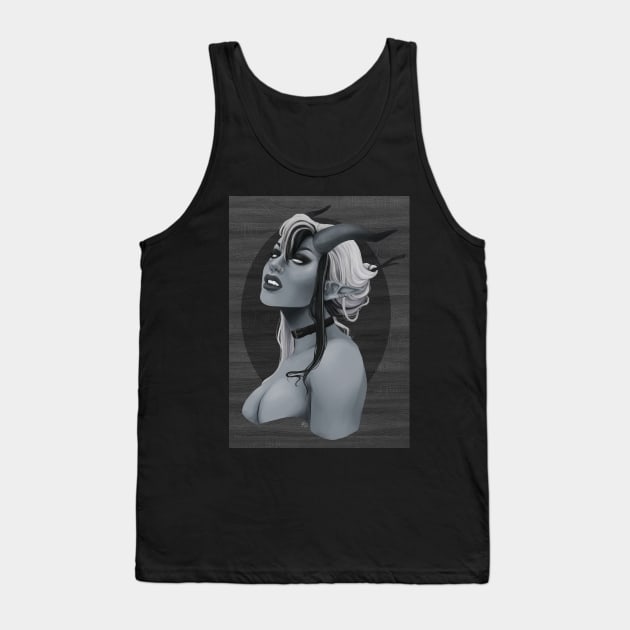 Unfriendly Tiefling Hottie - Original art by Kittie Peters Tank Top by SalemKittie